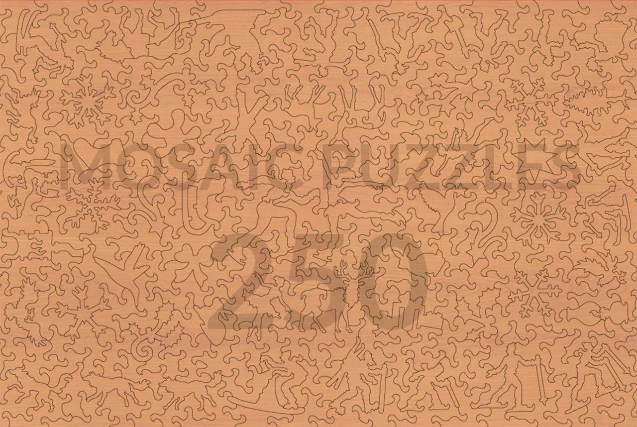 Mosaic Puzzles Snowfall on the Square puzzle 1000 piese lemn