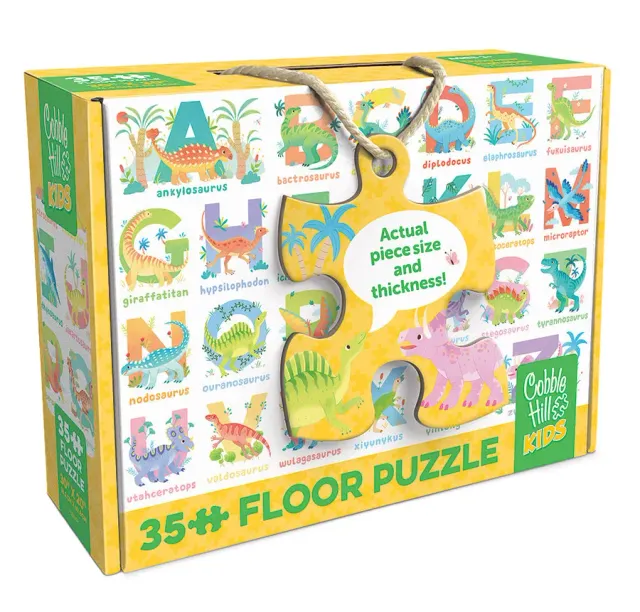 Cobble Hill Dinosaur Alphabet puzzle podea 35 piese dinozauri