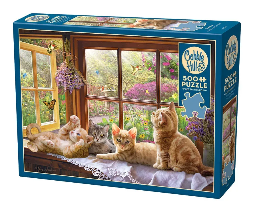 Cobble Hill Sunbeam puzzle 500 piese pisici