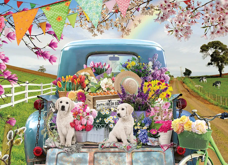 Cobble Hill Country Truck in Spring puzzle 500 piese