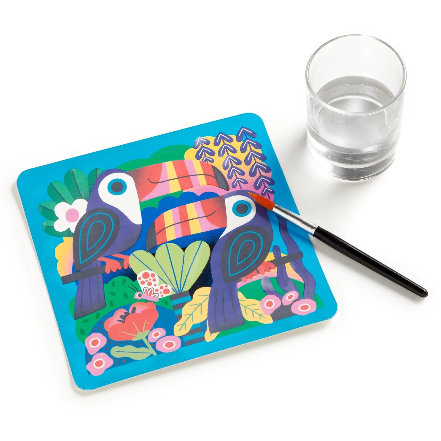 Mudpuppy Rainforest Friends kit acuarela water-reveal