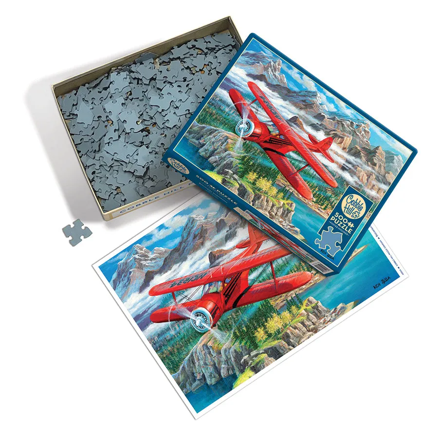 Cobble Hill Beechcraft Staggerwing puzzle 500 piese avion