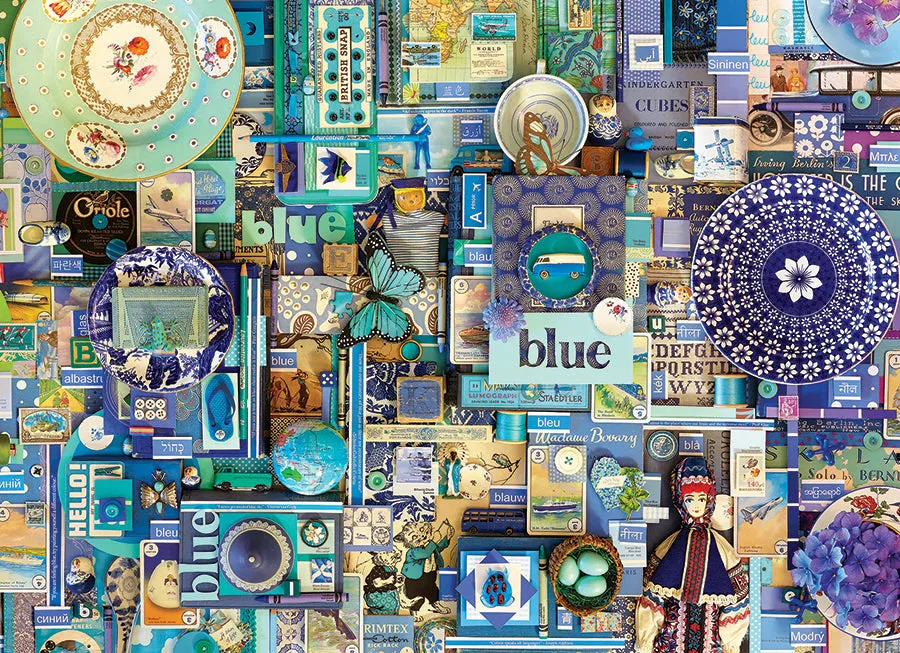 Cobble Hill Blue puzzle 1000 piese colaj albastru