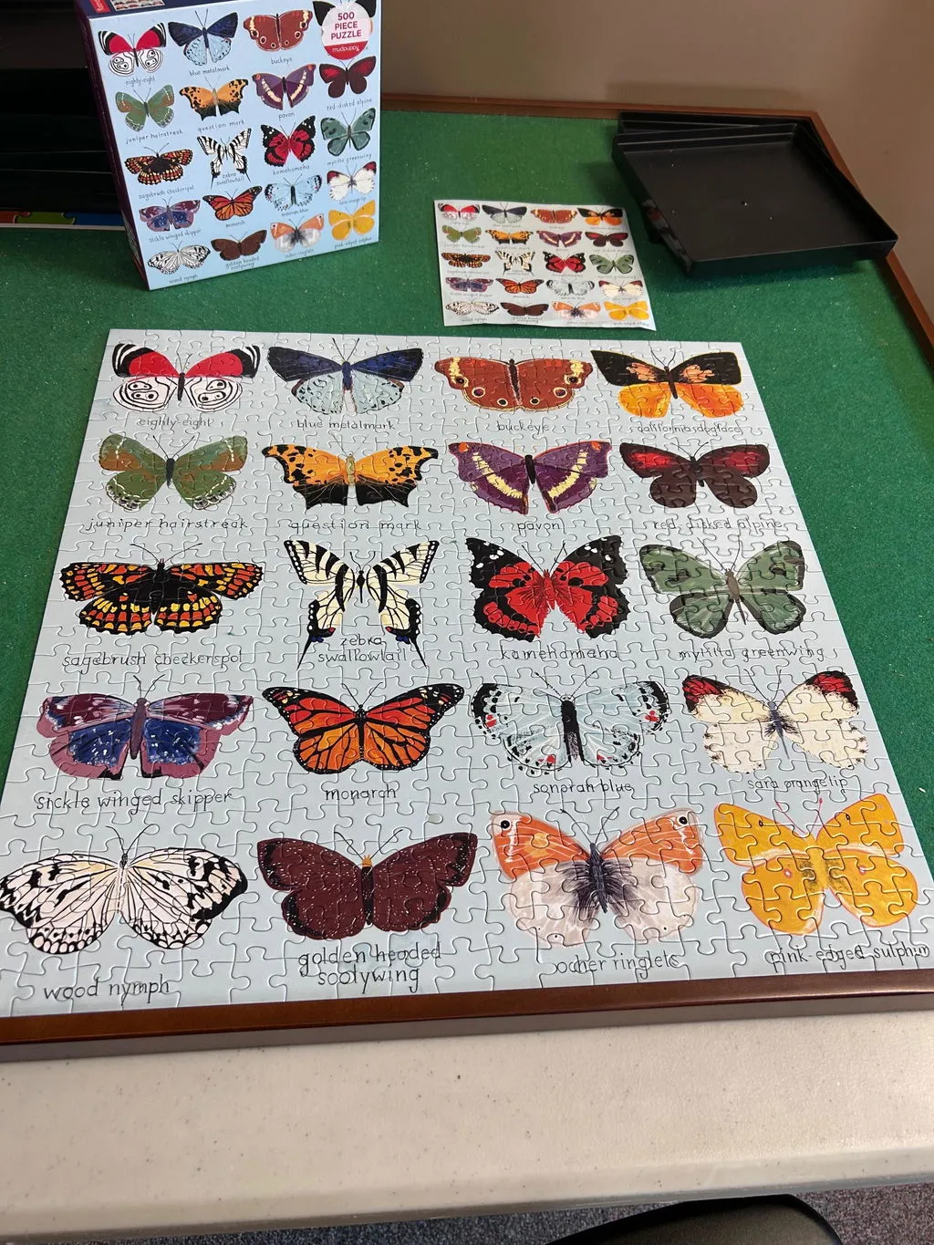 Mudpuppy Butterflies North America puzzle 500 piese fluturi