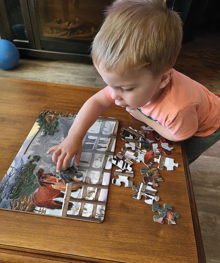 Cobble Hill Snowy Pasture puzzle 35 piese tavă copii