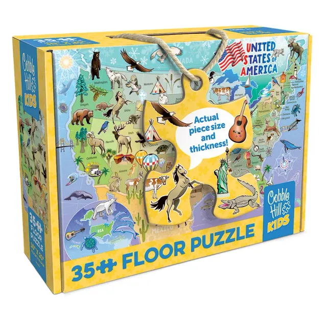 Cobble Hill Map of the USA puzzle podea 35 piese harta