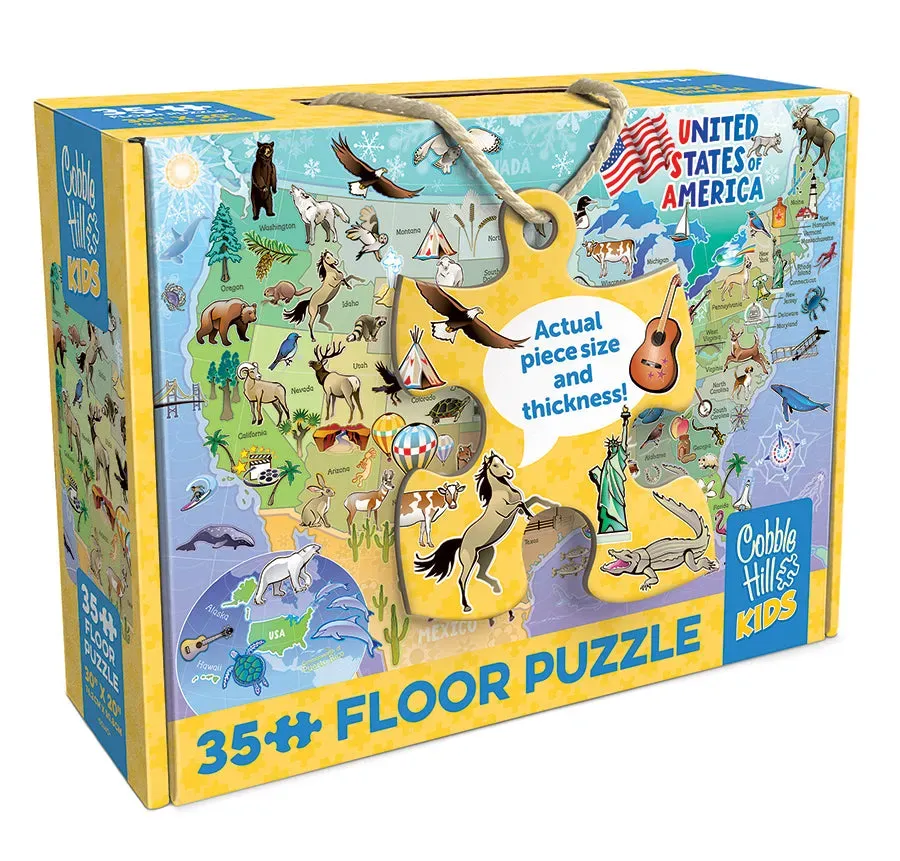 Cobble Hill Map of the USA puzzle podea 35 piese harta