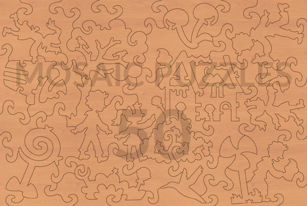Mosaic Puzzles Trick-or-Treat Path puzzle 50 piese halloween