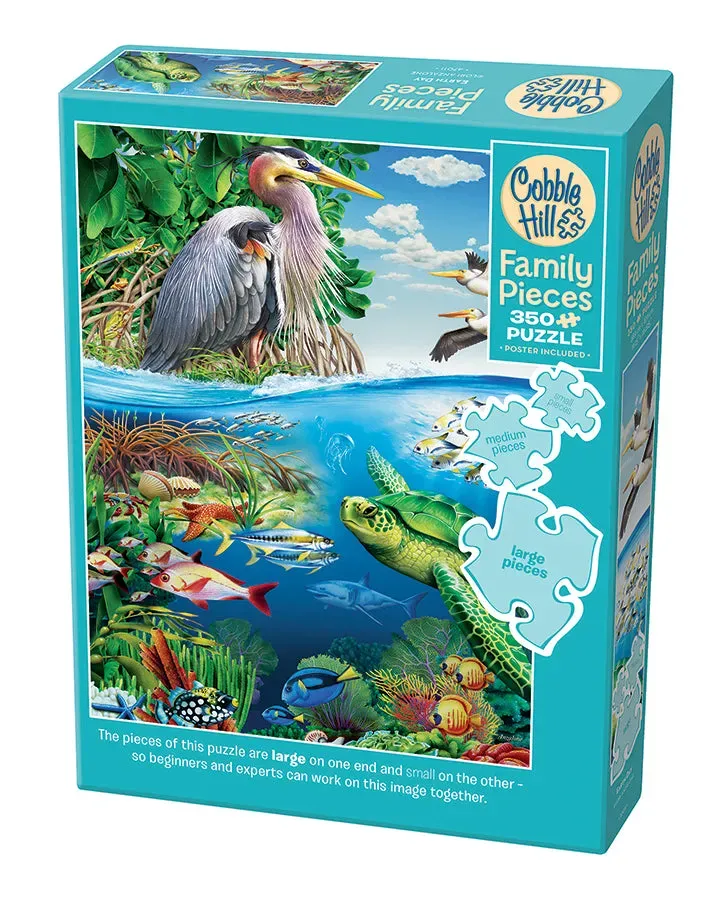 Cobble Hill Earth Day puzzle familie 350 piese natura
