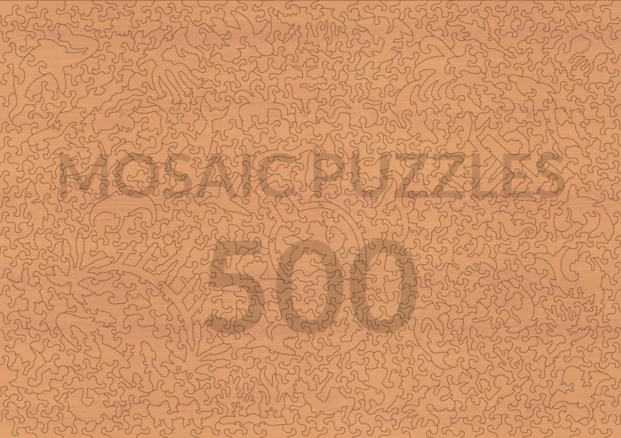 Mosaic Puzzles Glowing Reefs puzzle lemn 500 piese recif
