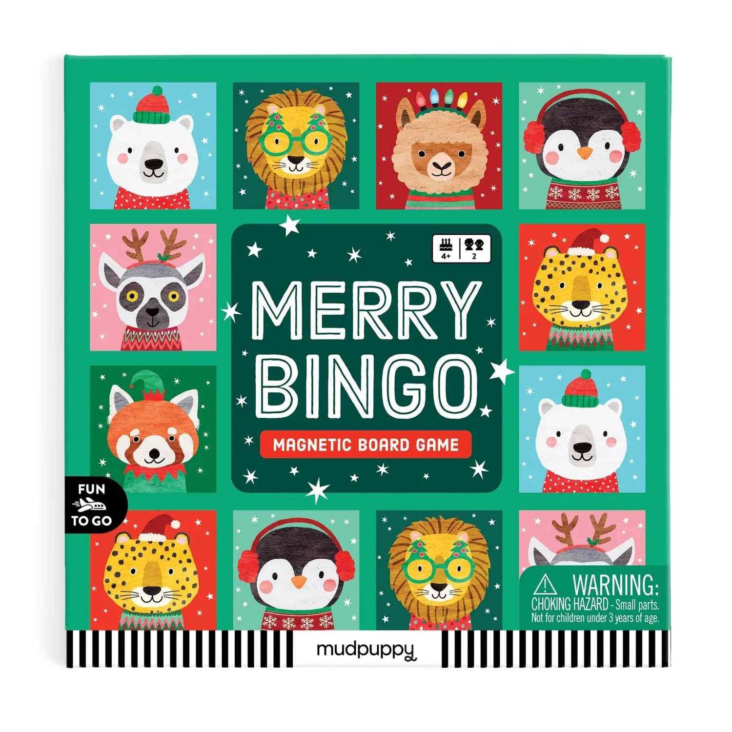Mudpuppy Merry Bingo joc bingo magnetic 2 jucători