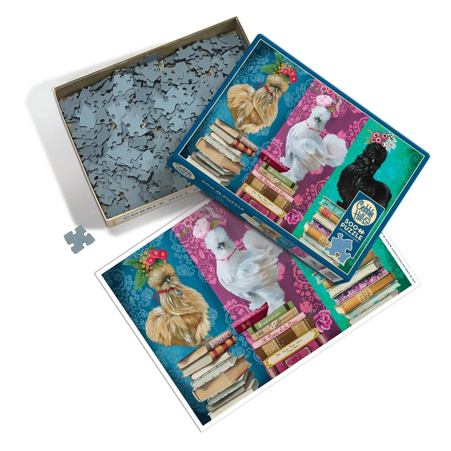 Cobble Hill Silkies puzzle 500 piese găini