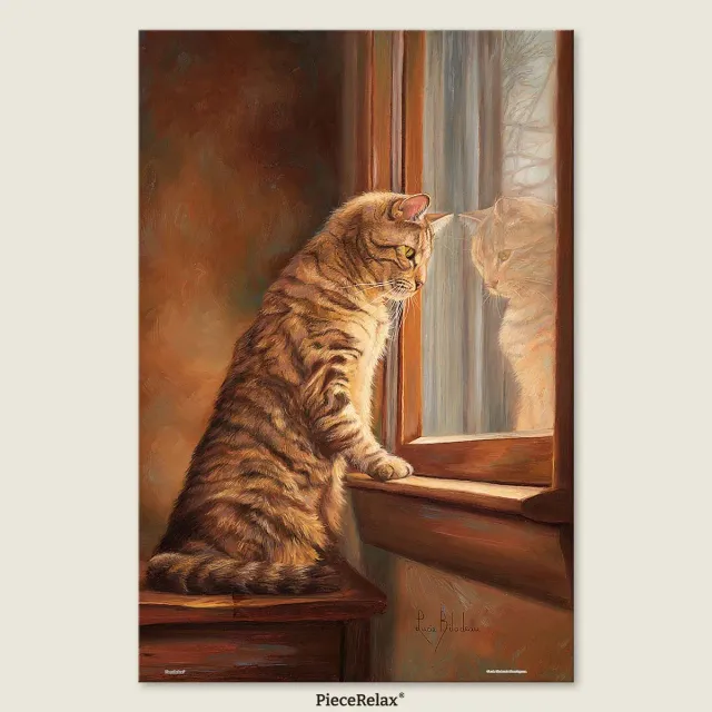 PieceRelax PieceClicks Peering Out Window U1054 puzzle 504 piese pisici
