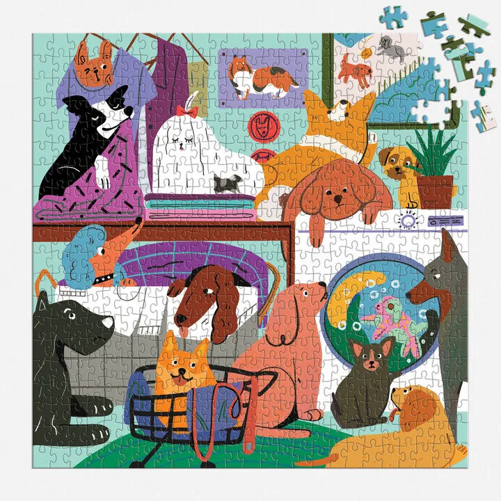 Galison Laundry Dogs puzzle 500 piese 50,8x50,8 cm