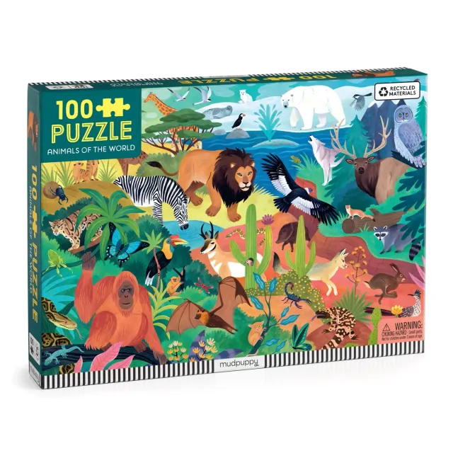 Mudpuppy Animals of the World puzzle 100 piese animale