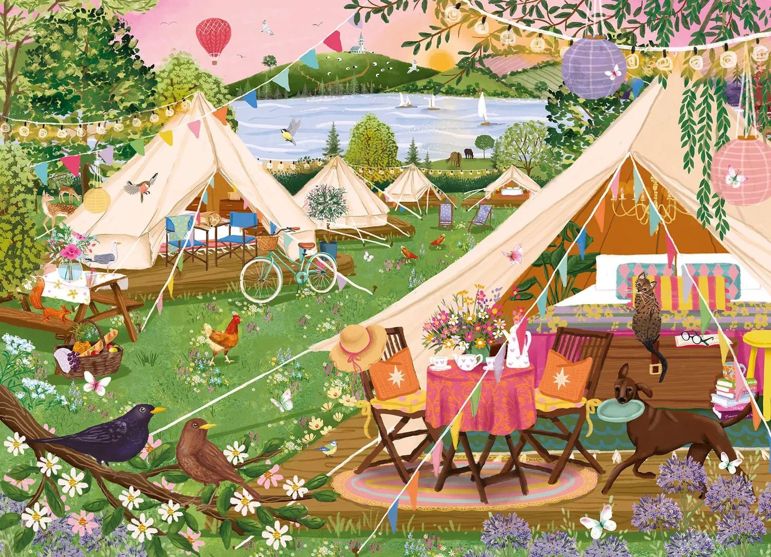 Cobble Hill Glamping puzzle 500 piese lac