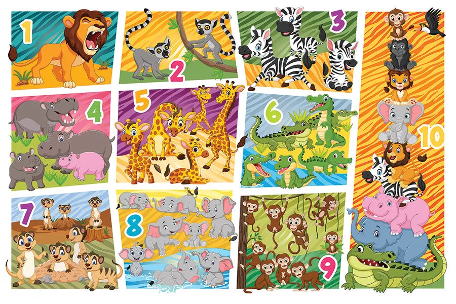 Cobble Hill Animal Count puzzle podea 35 piese cifre