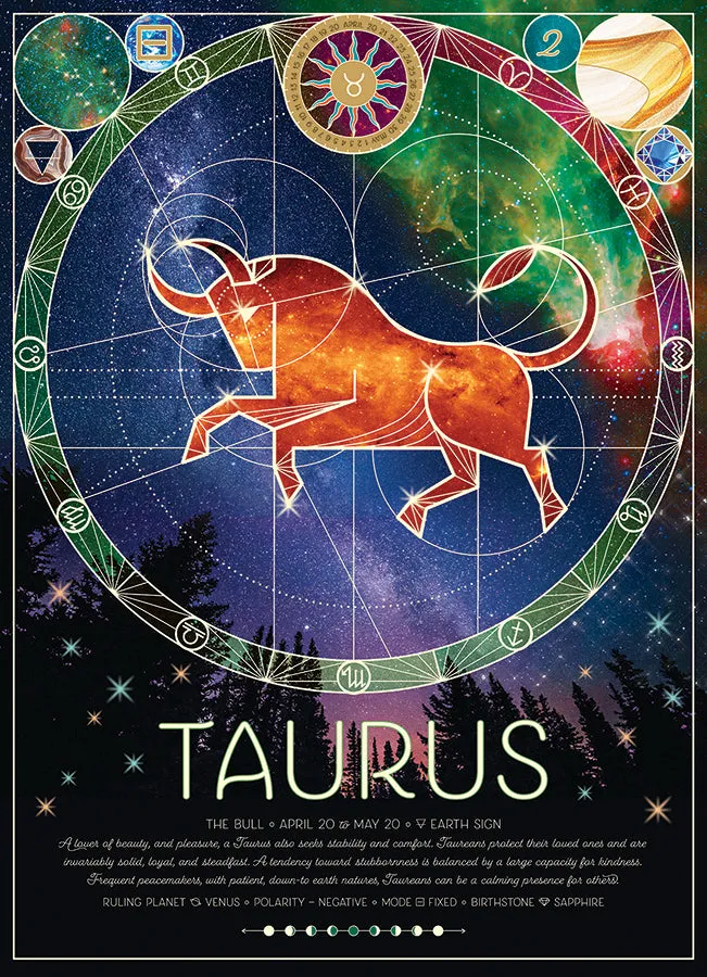 Cobble Hill Taurus puzzle 500 piese zodie taur