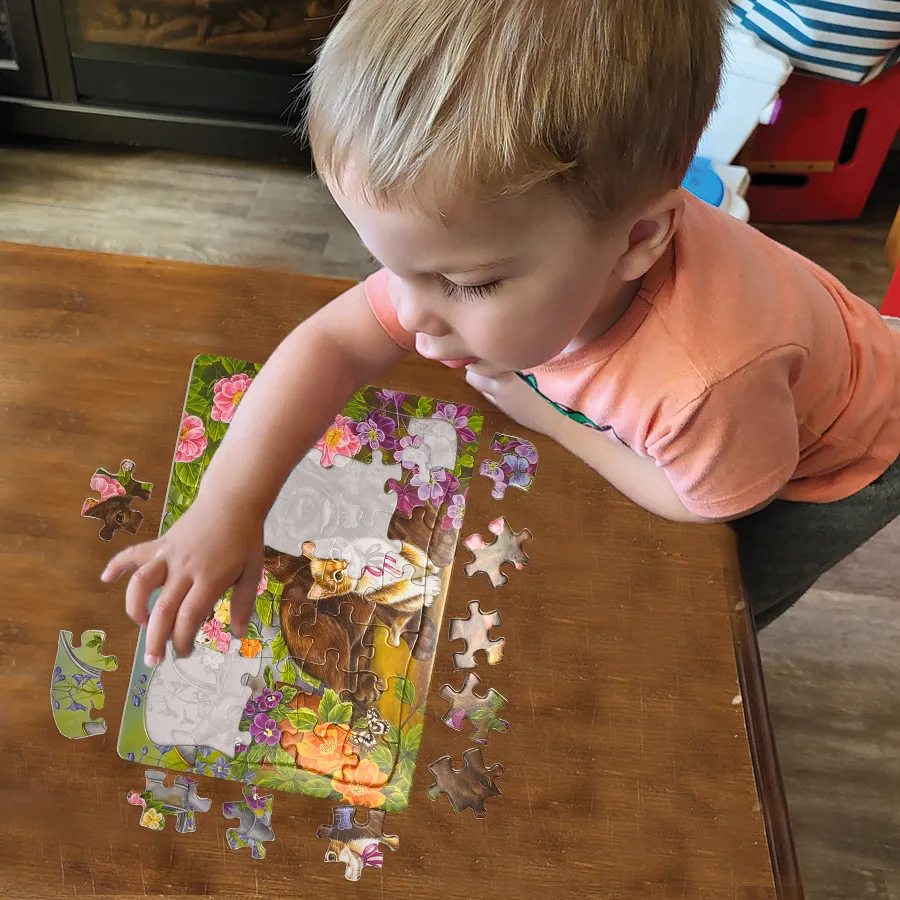 Cobble Hill Calico Chocolate puzzle tavă 35 piese