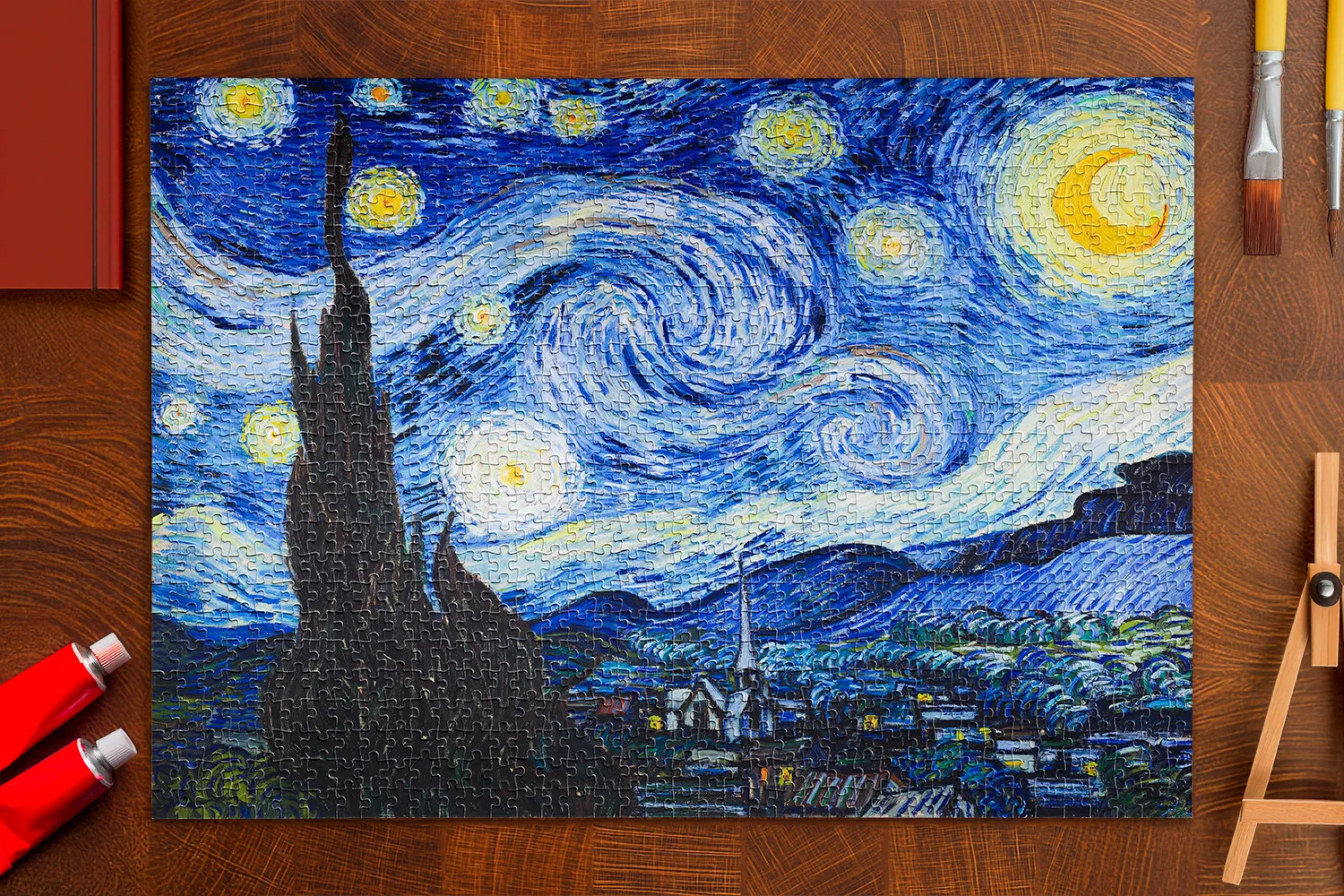 Traditions Starry Night Van Gogh puzzle carton 1000 piese
