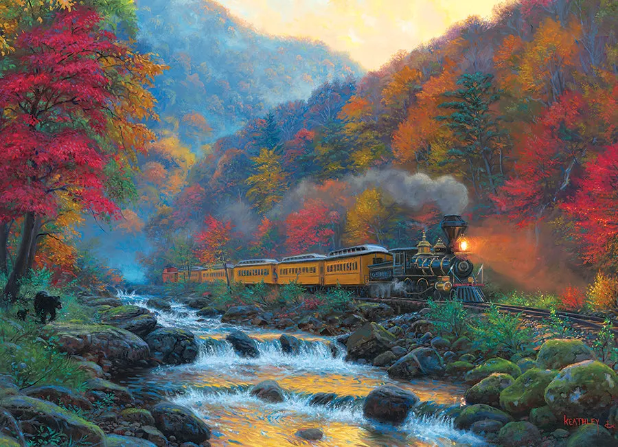 Cobble Hill Smoky Train puzzle 1000 piese tren